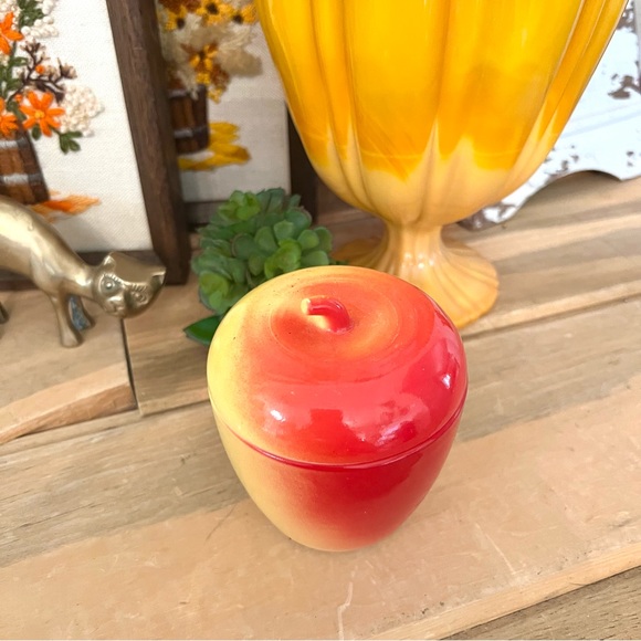 Vintage Hazel Atlas Ombre Apple Jam Jar 4” - Picture 3 of 6